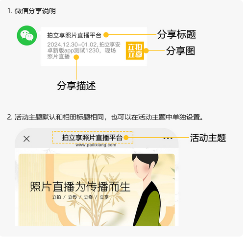 微信分享展示效果